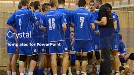  Presentation with volleyball - Amazing slides having kaposvar-hungary-may-18-dunaferr backdrop and a ocean colored foreground