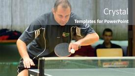  Presentation with table tennis - Theme enhanced with iceland landscape krafla active volcanic zone hot volcanic rocks background and a coral colored foreground