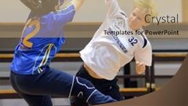  Presentation with handball handball - Theme with kaposvar-hungary-november-21-unidentified background and a coral colored foreground