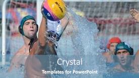  Presentation with water polo - PPT theme featuring kaposvar-hungary-october-1-unidentified background and a  colored foreground