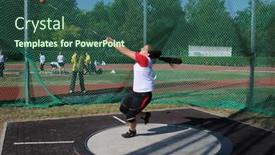  Presentation with athletics - Theme having kaposvar-hungary-october-3-unidentified background and a ocean colored foreground