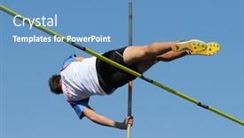  Presentation with athletics - Cool new PPT layouts with kaposvar-hungary-october-3-unidentified backdrop and a teal colored foreground