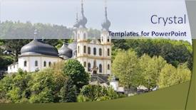  Presentation with bavaria - Amazing PPT theme having kappele-wurzburg-bavaria-germany backdrop and a sky blue colored foreground