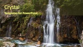  Presentation with ocean waterfall - Slide set having kapuzbasi waterfall kayseri province turkey background and a  colored foreground