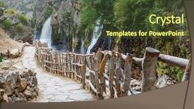 Presentation with animated waterfall - Slide set consisting of kapuzbasi waterfall kayseri province turkey background and a  colored foreground