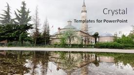  Presentation with mosque - Presentation theme with karacabey-mosque-ankara-turkey background and a  colored foreground