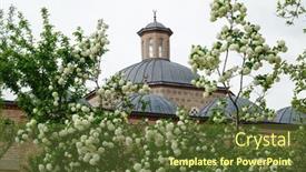  Presentation with mosque - Presentation design featuring karacabey-mosque-ankara-turkey background and a  colored foreground