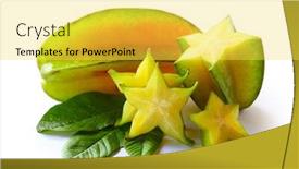  Presentation with fruit - Amazing slide set having karambola star fruit with slices backdrop and a yellow colored foreground
