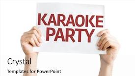  Presentation with party - Colorful PPT theme enhanced with karaoke party card isolated backdrop and a white colored foreground