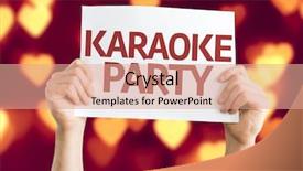  Presentation with party - Theme consisting of karaoke party card with heart background and a  colored foreground
