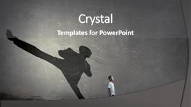  Presentation with karate - Amazing presentation theme having karate - he will be a champ backdrop and a gray colored foreground