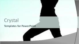  Presentation with karate - Presentation with karate silhouette background and a cool aqua colored foreground