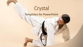  Presentation with karate - Cool new presentation with karate young girl goes in for sports backdrop and a lemonade colored foreground