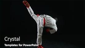  Presentation with kimono - Amazing presentation having karateka-fighter-in-white-kimono backdrop and a black colored foreground