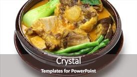  Presentation with philippine - PPT layouts with kare kare filipino oxtail stew background and a tawny brown colored foreground
