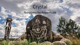  Presentation with pagan - Colorful PPT theme enhanced with karelian saami sejd pagan idol backdrop and a light gray colored foreground