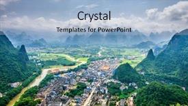  Presentation with china - Slides enhanced with karet - guilin guangxi china karst mountains background and a light blue colored foreground