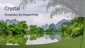  Presentation with china - Slide set consisting of karet - guilin guangxi china karst mountains background and a lemonade colored foreground