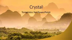  Presentation with china plastics - Amazing theme having karet - karst mountains of guilin china backdrop and a yellow colored foreground