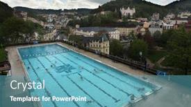  Presentation with czech republic - Slides consisting of karlovy-vary-czech-republic background and a teal colored foreground