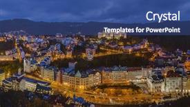  Presentation with it architecture - Colorful PPT theme enhanced with karlovy vary in czech republic backdrop and a ocean colored foreground