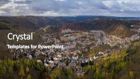  Presentation with low carbon travel - Audience pleasing PPT theme consisting of karlovy vary in czech republic backdrop and a dark gray colored foreground