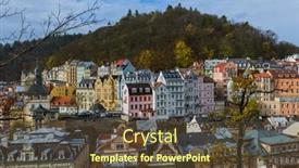  Presentation with czech republic - PPT layouts featuring karlovy-vary-in-czech-republic background and a tawny brown colored foreground