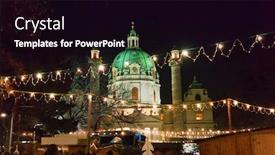  Presentation with vienna - PPT layouts with karlsplatz-christmas-market-in-vienna background and a black colored foreground