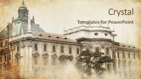  Presentation with artistic - Beautiful PPT theme featuring karlsplatz-in-munich-made backdrop and a lemonade colored foreground