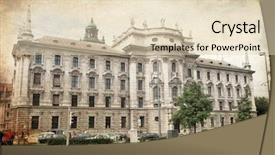  Presentation with artistic - Slides with karlsplatz-in-munich-made background and a lemonade colored foreground