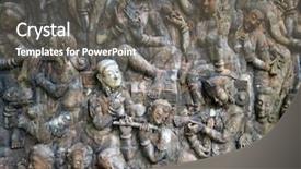  Presentation with karma - PPT layouts with karma - buddah wall texeture background and a gray colored foreground