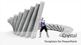  Presentation with karma - Presentation design having karma - man try to solve big background and a white colored foreground