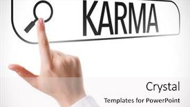 Presentation with karma - PPT theme having karma written in search bar background and a white colored foreground