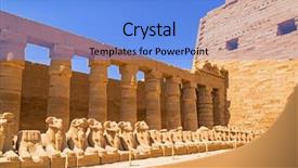  Presentation with karnak - PPT layouts enhanced with karnak temple in luxor egypt background and a light blue colored foreground