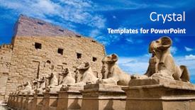  Presentation with karnak - Cool new presentation theme with karnak temple in luxor backdrop and a teal colored foreground