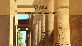  Presentation with ancient egypt - Colorful slide deck enhanced with karnak temple with ancient egypt backdrop and a gold colored foreground
