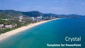  Presentation with coast line - Slide deck with karon-beach-coast-line background and a ocean colored foreground