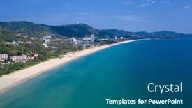  Presentation with coast line - PPT layouts having karon-beach-coast-line background and a ocean colored foreground