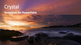  Presentation with sunset at venice beach palm - Colorful PPT theme enhanced with karon beach phuket island kingdom backdrop and a  colored foreground