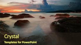  Presentation with sunset at venice beach palm - Presentation theme consisting of karon beach phuket island kingdom background and a  colored foreground