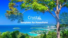  Presentation with thailand - PPT layouts consisting of karon-view-point-in-phuket background and a teal colored foreground