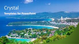 Presentation with thailand - PPT theme enhanced with karon-view-point-in-phuket background and a teal colored foreground