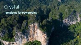  Presentation with krabi - Amazing PPT theme having karst rocks wit tropical forests in krabi thailand backdrop and a ocean colored foreground