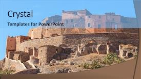  Presentation with morocco - Beautiful PPT layouts featuring kasbah anti-atlas southern morocco backdrop and a light blue colored foreground