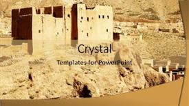  Presentation with morocco - PPT theme with kasbah in dades valley morocco africa background and a yellow colored foreground