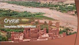  Presentation with ait - Beautiful theme featuring kasbah of ait benhaddou morocco backdrop and a coral colored foreground
