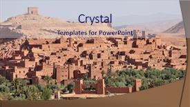  Presentation with ait - Colorful slide set enhanced with kasbah of ait benhaddou morocco backdrop and a lemonade colored foreground