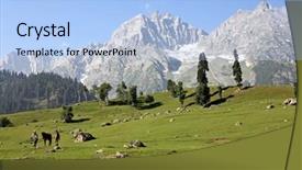  Presentation with kashmir - Slide set consisting of kashmir-himalayas background and a light blue colored foreground