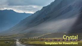  Presentation with tourism india - Colorful slide set enhanced with kashmir tourism - beautiful landscape of the mountain backdrop and a tawny brown colored foreground