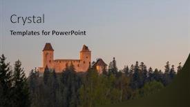  Presentation with czech republic - Slide deck enhanced with kasperk-castle-in-sumava-czech background and a  colored foreground